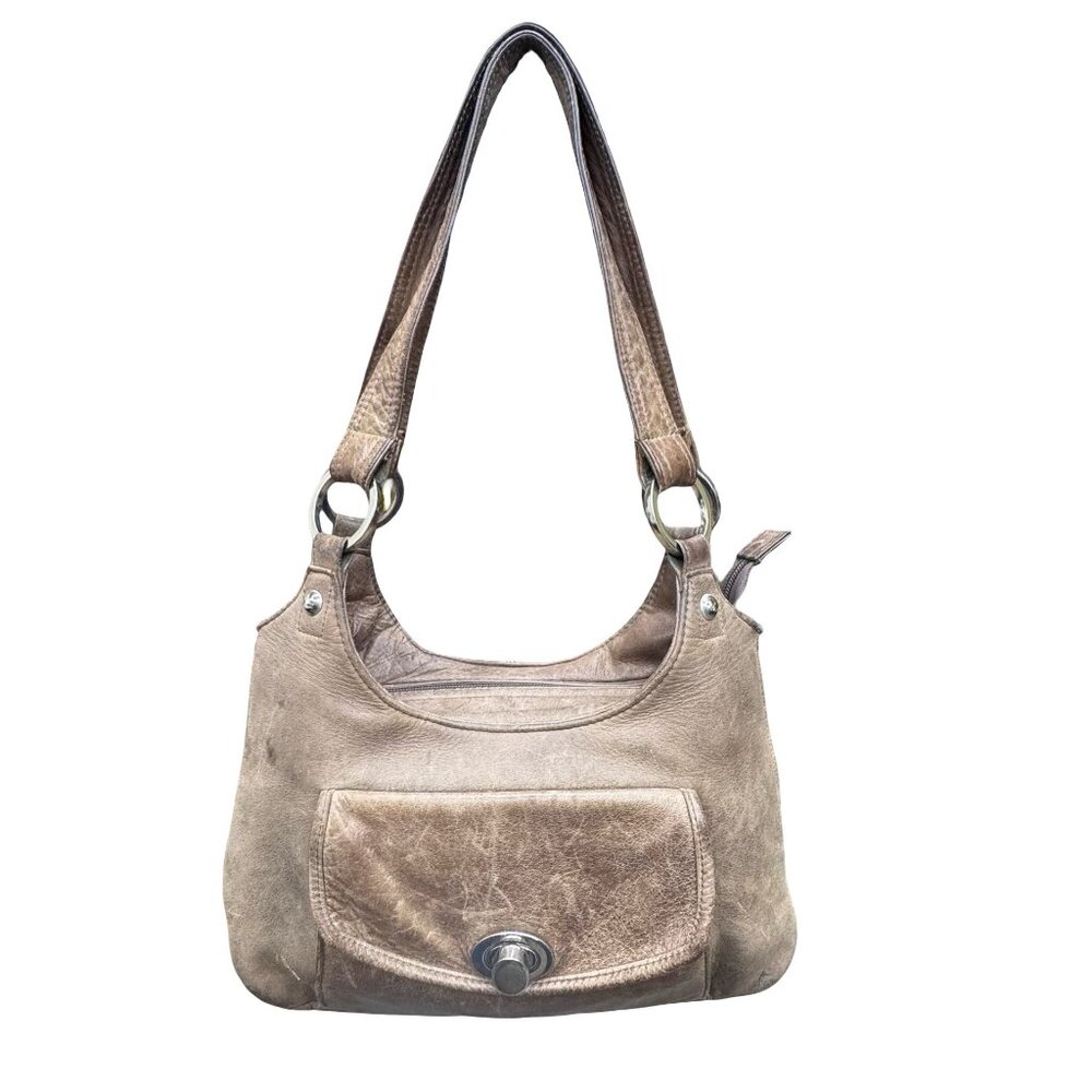 Coronado Leather Tan Shoulder Bag Concealed Carry Purse Pocketbook Vintage Brown